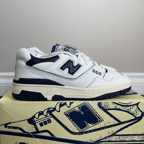 Size 10 Mens - New Balance 550 Aime Leon Dore White Navy Brand New - Picture 8 of 14
